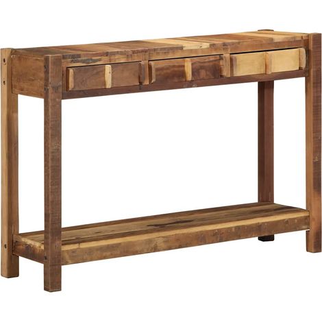 Table console avec tiroir avec stockage-Table d'entrée Marron 107 x 33 x 76 cm (1/5)