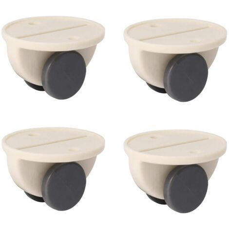 Lot de 4 roulettes auto-adhésives, non pivotantes, absorption des chocs, sans perçage, pour meubles, boîte de rangement, conteneur, étagère de déménagement(Taille: 3 x 2 cm) (1/5)