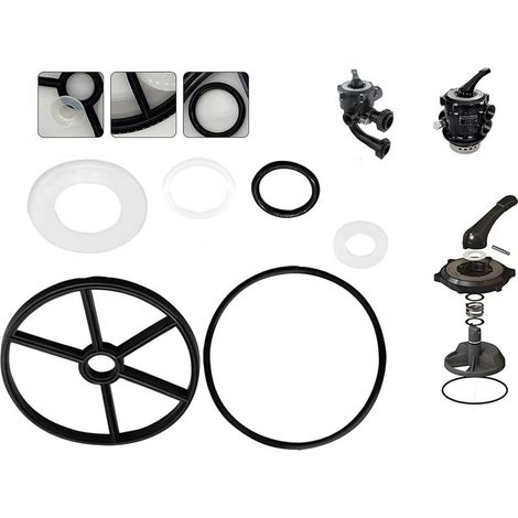 Pièces de filtre à sable pour piscine, kit de joint araignée, valve de rechange Hayward Vario Flo multiport de 5,1 cm, compatible avec le kit Hayward 1 1/2" SP0710 SP0710X SP0711 SP0712 (1/5)