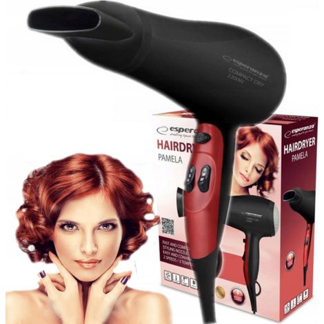 ES123 Haartrockner mit 3 Geschwindigkeitsstufen + Kaltlufttaste, leistungsstark mit 2200 W (1/5)
