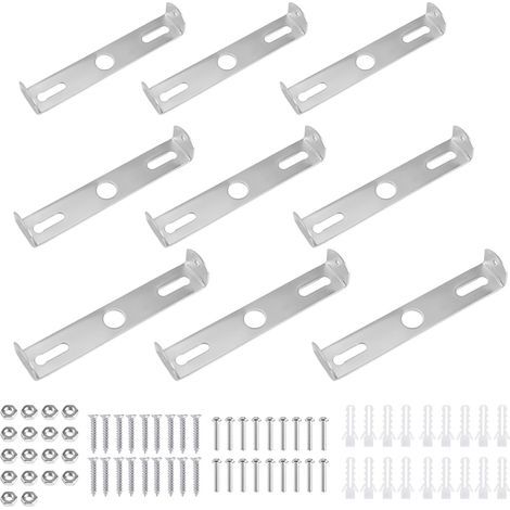 Pack de 9 supports de plafonnier kit de montage de lampe de plafond avec vis suspension de lampe universelle blanche pour plafonniers et 9 pièces (1/4)