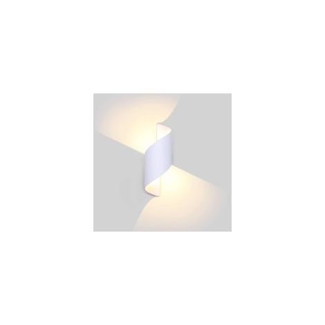 Lightess 12W Applique Murale Extérieure LED Étanche IP65 Lampe Murale Extérieure en Aluminium Moderne Lumière Extérieur Pour Cour Jardin Terrasse Proche Mur Patio Villa Couloir Blanc Chaud (Blanc) (1/4)