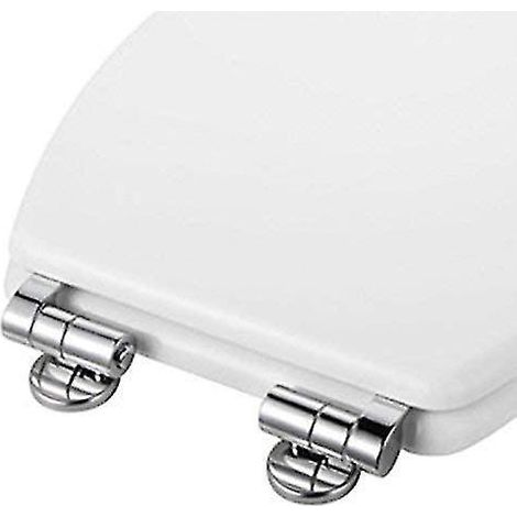 Scharnierclips für Toilettensitze, Set mit 2 Ersatzscharnieren und Befestigungselementen aus Zinklegierung. (1/4)