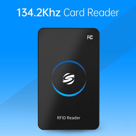 Lecteur de cartes d'identification RFID 134,2 kHz pour EMID/FDX-B, port USB, adapté à la gestion des animaux et aux équipements d'alimentation automatique pour poissons. (1/5)