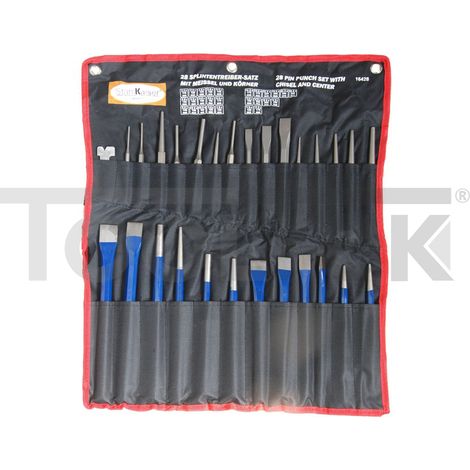 SET SERIE CACCIASPINE SCALPELLI PUNTERUOLI PUNZONI 28pz MECCANICO