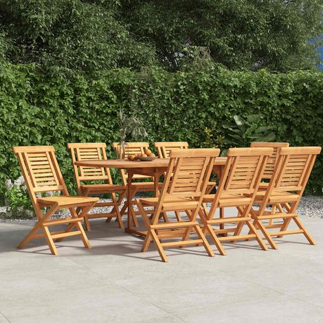 Sillas de jardín plegables 8 uds madera maciza teca 47x63x90 cm