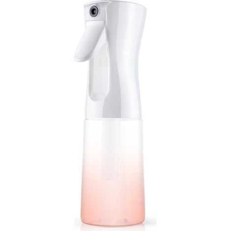 Bouteille Vaporisateur pour Cheveux, 200ml Vaporisateur Rechargeable Visage Coiffeur, Bouteille Mist Spray Vide Réutilisable, Salon, Jardinage Soins Peau, Transparent Rose (1/5)
