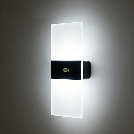 Applique murale d'intérieur avec détecteur de mouvement - Veilleuse carrée rechargeable par USB - Luminosité réglable magnétique sans fil LE2534 - Noir [Classe énergétique A] (1/5)
