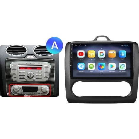 Système multimédia automobile, taille d'affichage, compatible avec Ford Focus MK2 MK3 (2004-2011), WIFI 1GB-16GB A2 (1/2)