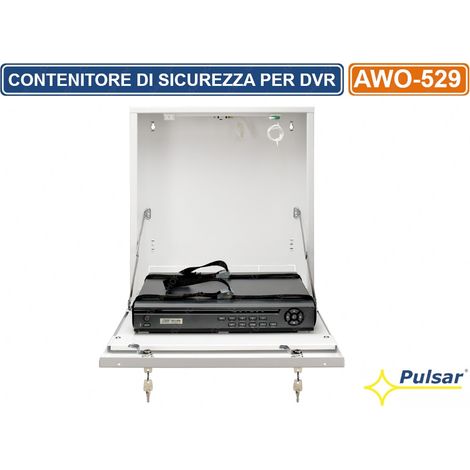 PULSAR AWO-529 CONTENITORE METALLICO DI SICUREZZA PER DVR MONTAGGIO VERTICALE TAMPER (1/4)