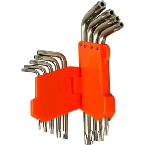 Fischer Juego de Llaves Torx Tamper 9 piezas T10-T50