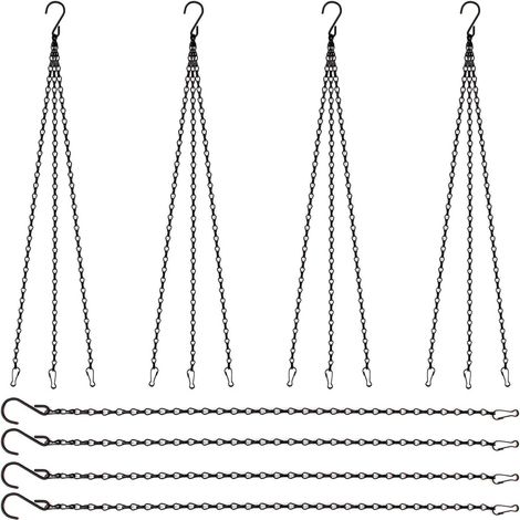 16 pièces Chaîne Suspension Chaîne Suspendu Crochet Pot Fleurs Pots Mangeoires Lanternes DÉCorations Suspension JardiniÈRes (1/5)