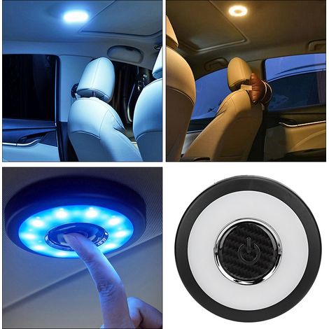 Plafonnier de lecture LED universel 5V pour voiture, chargement USB, lumière chaude bleu glacier (1/5)