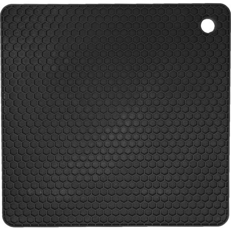Coussin isolant thermique carré, épais silicone antidérapant, tapis de protection thermique pour bol de cire noire (1/5)