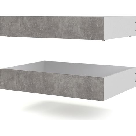 Nada Bett 2 Bettschubladen breite 94 cm, beton dekor. (1/4)