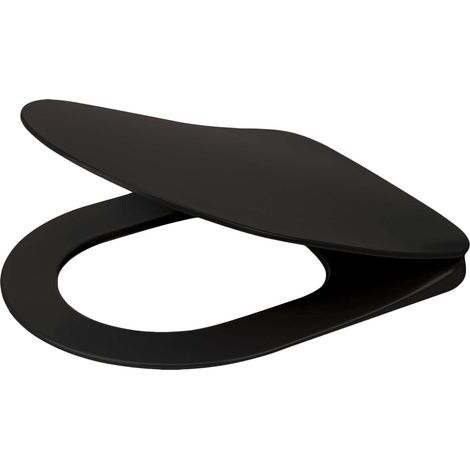 Deante Peonia Asiento de WC abatible negro mate con cierre suave