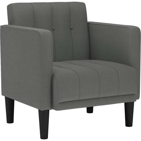 Canapé-chaise accoudoirs gris foncé 53 cm tissu (1/5)