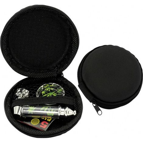 Set aus Rohr, Schleifmaschine und Sieben (1/2)