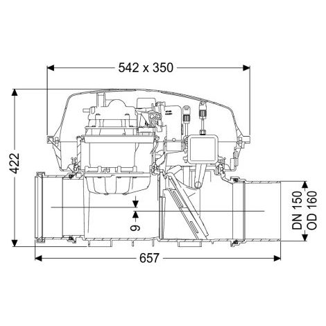 KESSEL Station de relevage anti-refoulement Pumpfix M - DN 150, 24150