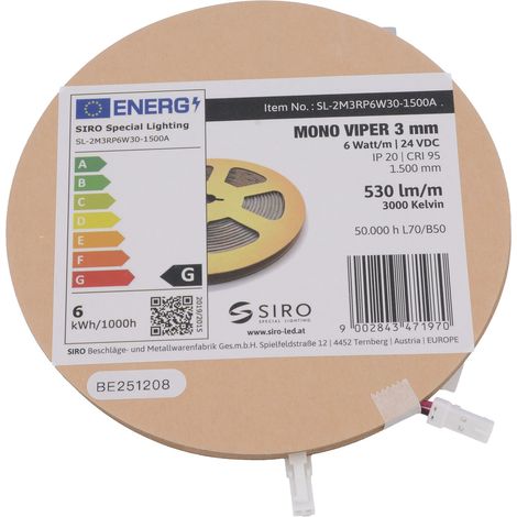 SIRO LED-Band SL-VIPER 3mm 6W/m 3000K, 24 V/DC, 1500 mm (1/5)