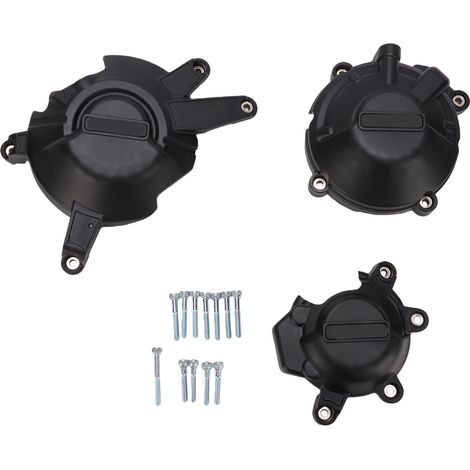 Ensemble de couvercles de moteur de moto, 3 pièces, Protection Anti-Collision en Fiber de verre et Nylon, remplacement pour CBR650R 2021 – 2024, noir (1/5)