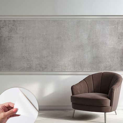 Selbstklebend Tapete modern Wohnzimmer - Wanddekoration - einfach anzubringen Betonmuster 250x104 cm (1/5)