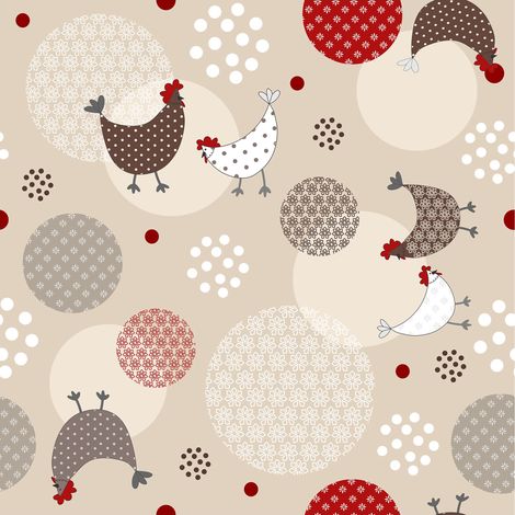 Douceur D'Intérieur – Nappe toile cirée au mètre 140 cm – PVC facile d'entretien – Longueur personnalisée jusqu'à 20 mètres – Motif cocotte à pois (1/2)