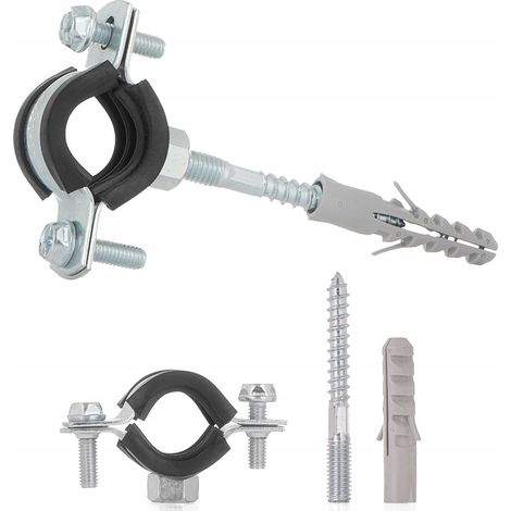 Abrazadera metálica con goma para tubos de 1/2" 20-25mm (1/3)
