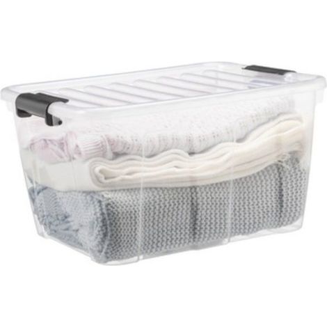 Caja de almacenamiento Casame home box 30 litros apilable hermética (1/3)