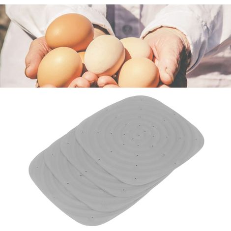 Hühnerstallmatte [Wiederverwendbare Nistmatte, PVC] – Hühnernistmatte, Eierschutz mit Auffangbehälter, 4 Stück, Grau, 30 x 30 cm
