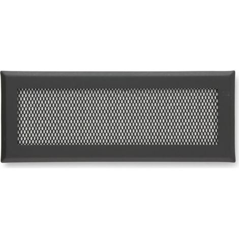 Grille de ventilation métallique avec cadre intégré 20 x 8 cm Gris Ventilation et conduits (1/5)