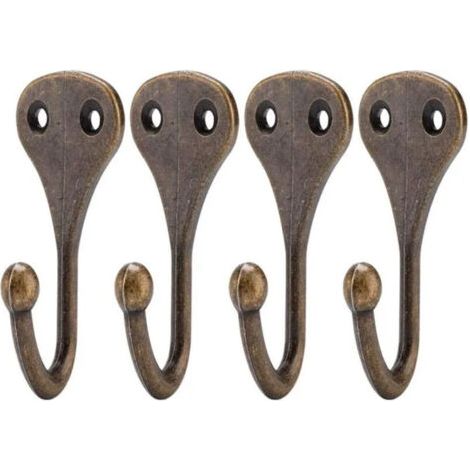 Pair Quatre patères en bronze antique, convenant au salon et à la chambre. (1/5)
