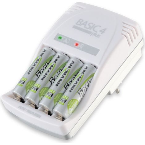 CARICABATTERIA BASIC 4 PLUS ANSMANN per batterie AAA e AA