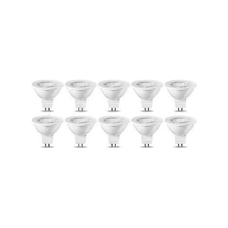 Packung mit 10 GU5.3 MR16 LED-Lampen 5W Warmweiß Nicht dimmbar 220V [Energieklasse G]