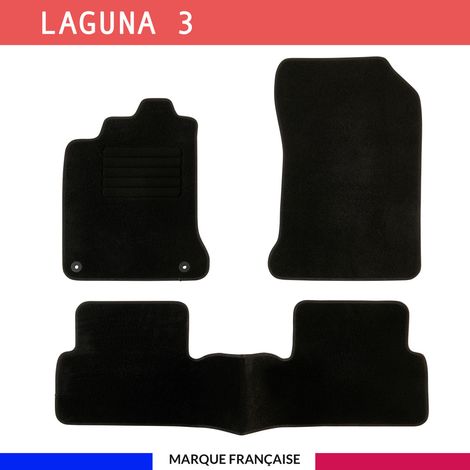 Tapis de voiture - Sur Mesure pour LAGUNA 3 (2007 - 2015) - 3 pièces - Tapis de sol antidérapant pour automobile (1/4)