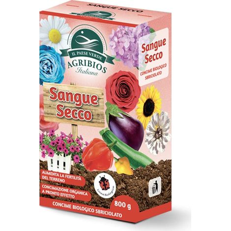 Sangue Secco Per Piante - Concime Consigliato Per Tutte Le Piante Debilitate, Giovani O Soggette A Ingiallimenti Fogliari. Sangue Di Bue Concime Biologico. (1/5)