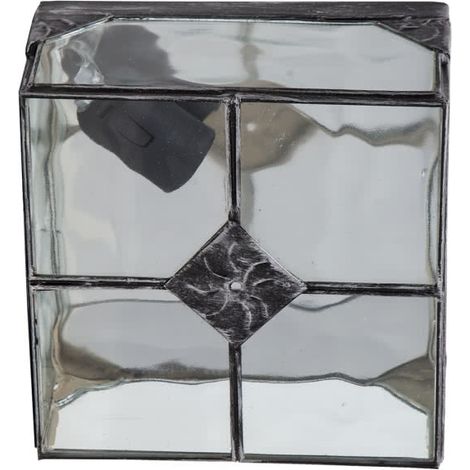 Lampada da soffitto piccola Estepa Argento 1xE27 (20x20x11cm)