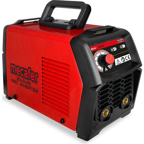 Poste à souder MMA Mecafer PMIG 120 i - 120A - Pince de masse + brosse marteau + masque écran soudure + pince porte éléctrode inclus - 461120