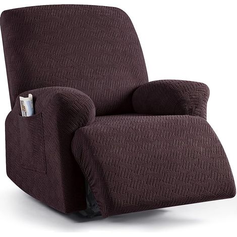 Housses pour fauteuils inclinables, housses extensibles pour fauteuils inclinables, housses de canapé inclinables à rayures jacquard, housses de protection pour meubles, style 2