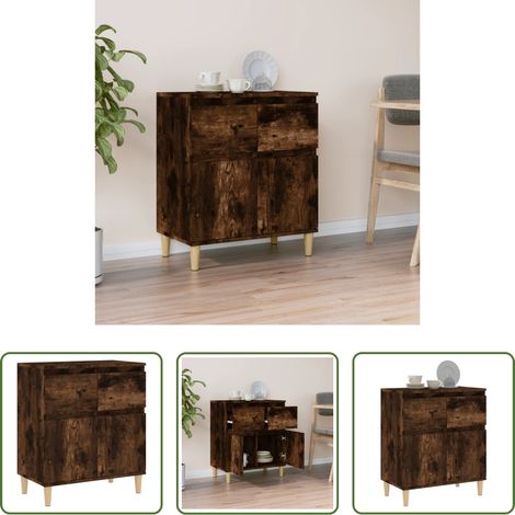Schrank Holz - Sideboard Räuchereiche 60x35x70 cm Holzwerkstoff (1/5)