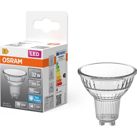Spot LED PAR16 3,1 W 865, 6 500 K lumière du jour, GU10, 120 °, (1/5)