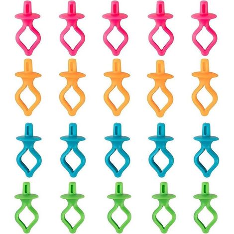 Clips para bobinas, 20 clips para carretes de hilo, clips para sujetar bobinas, clips para sujetar hilo de bobina para máquina de coser, color aleatorio (1/5)