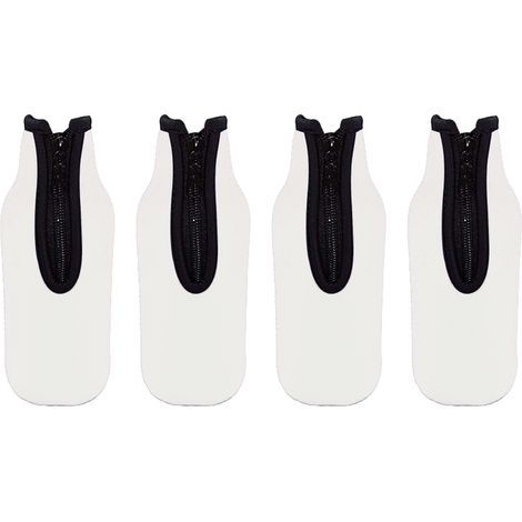 Manchon Isolant Pour Bouteille - 12 Oz - Fermeture Éclair Avant - Fond Fermé - Néoprène Épais - Pour Bière Vin Boisson (1/5)