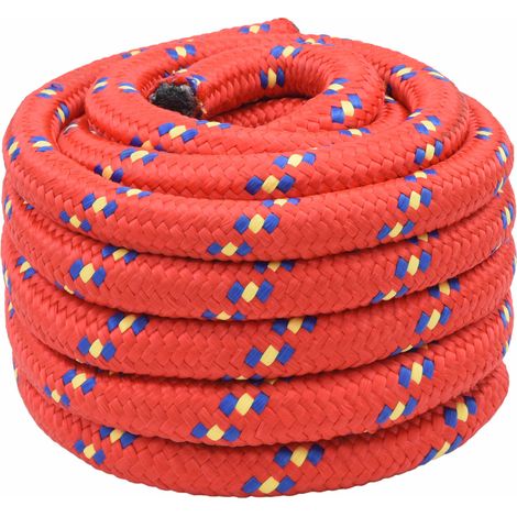 vidaXL Corda multiuso 40 mm 5 m Rosso PP 9600 kg Carico massimo
