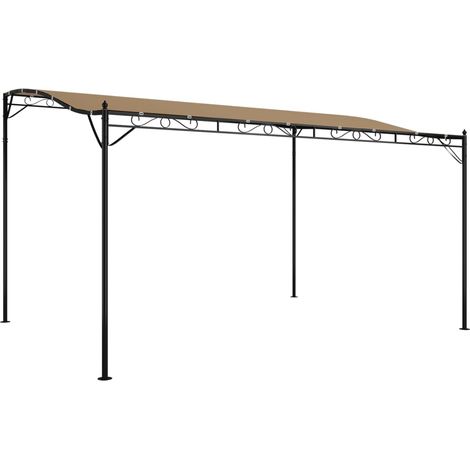 Auvent taupe 4x3 m 180 g/m² tissu et acier (1/5)