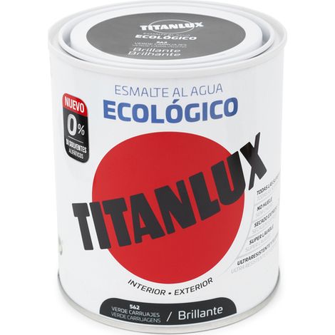Esmalte Al Agua Ecologico Brillante 750 Ml Verde Carruaje Ti (1/5)