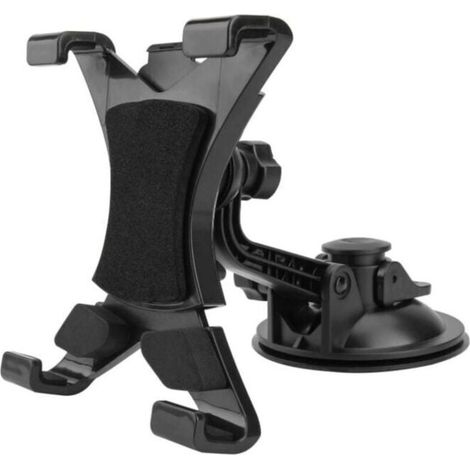 Soporte para tablet de coche, ajustable 360 grados con potente ventosa (negro)