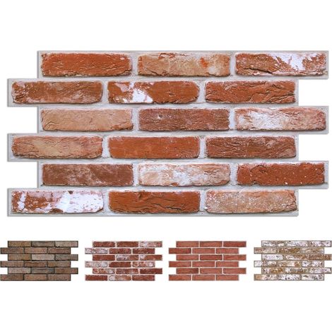 Panneaux Muraux 3D Adhesif Brique, Rouge, 12 Pièces, Dalle PVC Adhesive Murale, Papier Peint 3D, Revêtement Mural 3D, 58 x 30 CM, Pour Salon, Chambre, Cuisine et Décoration Intérieure (1/5)