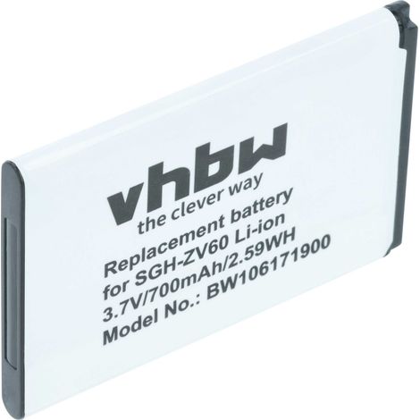 vhbw Akku kompatibel mit Samsung A697 Sunburst, Chat 322, Chat 350, Chat 222, Blade, Chart Handy Smartphone Telefon (700 mAh, 3,7 V, Li-Ion) (1/5)