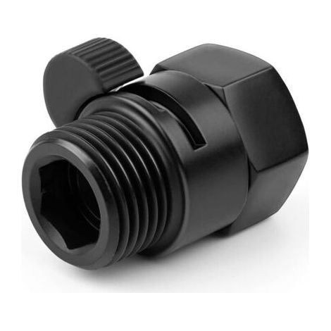 Valvola per soffione doccia, valvola di risparmio idrico in ottone da 1/2", nera, ricambio per valvola di intercettazione - Adatta a soffioni doccia, doccette e bracci doccia.